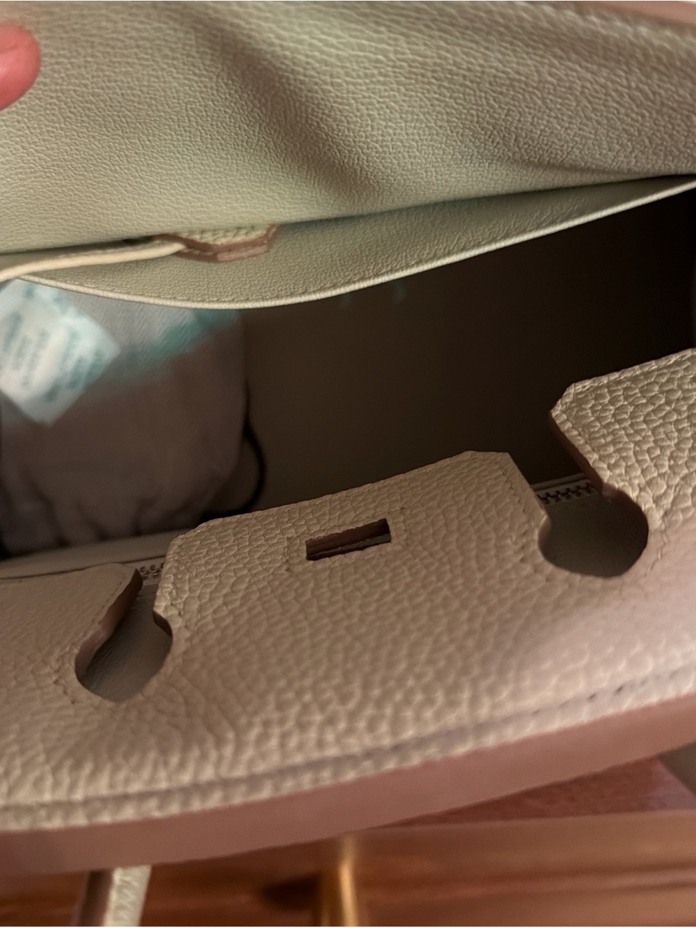 Cream Birkin style 25cm - Picture 2 of 3